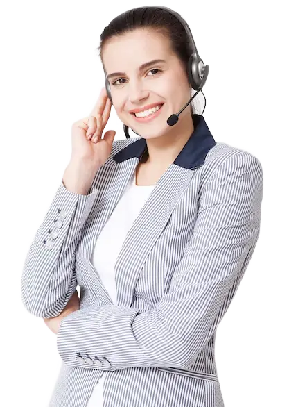 female customer support operator with headset isolated 199352 1247